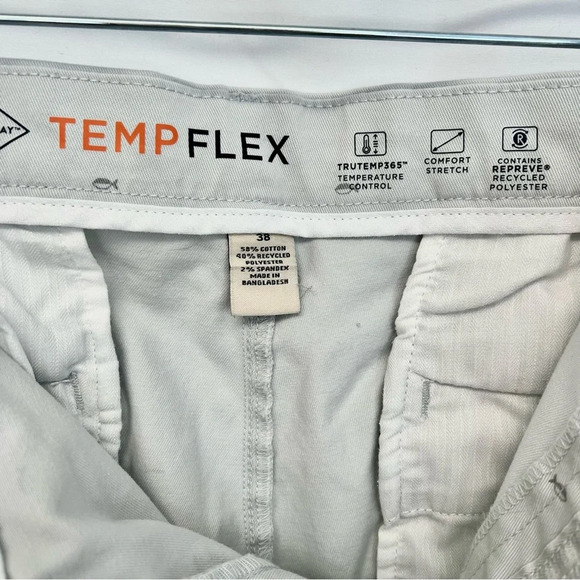 St Johns Bay Temp Flex 7” Chino Shorts Mens Size 38 Nice Stretch Grey Fish - Picture 9 of 9